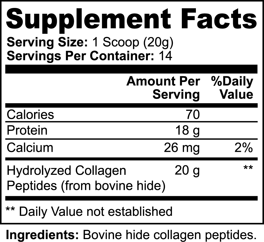 COLLAGEN PEPTIDES - UNFLAVORED