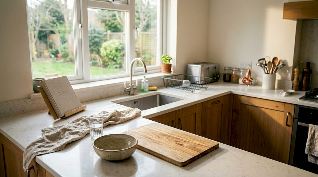 Woman preparing healthy meal in kitchen