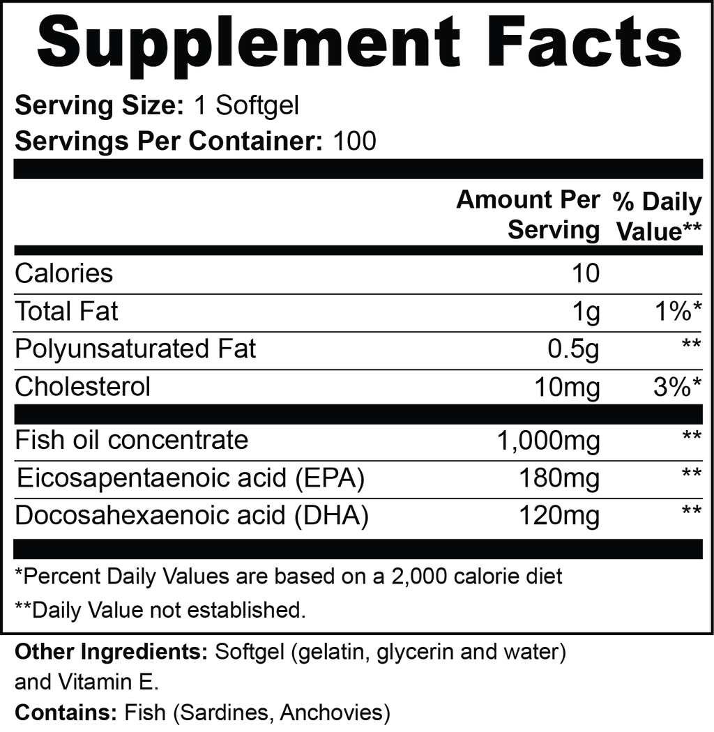 OMEGA-3 EPA 180MG + DHA 120MG