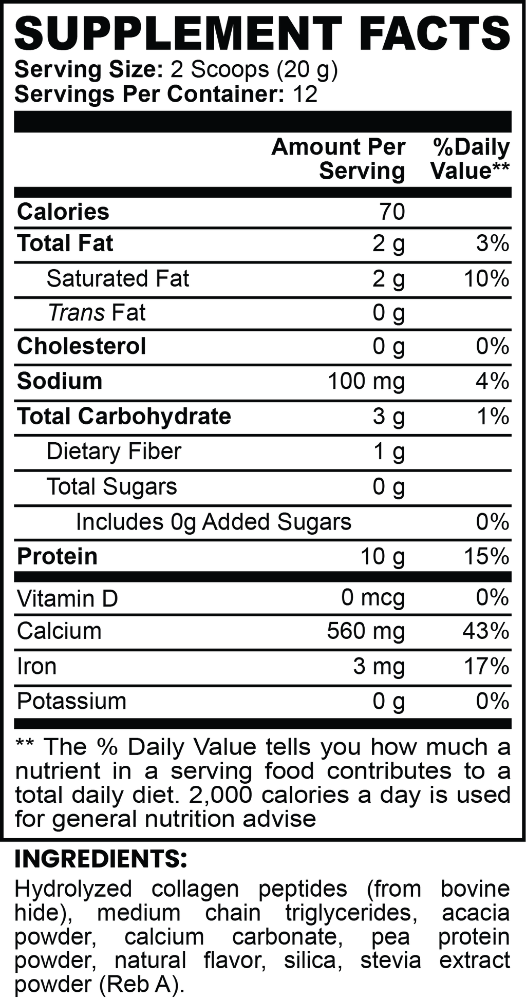 COLLAGEN PEPTIDES - VANILLA