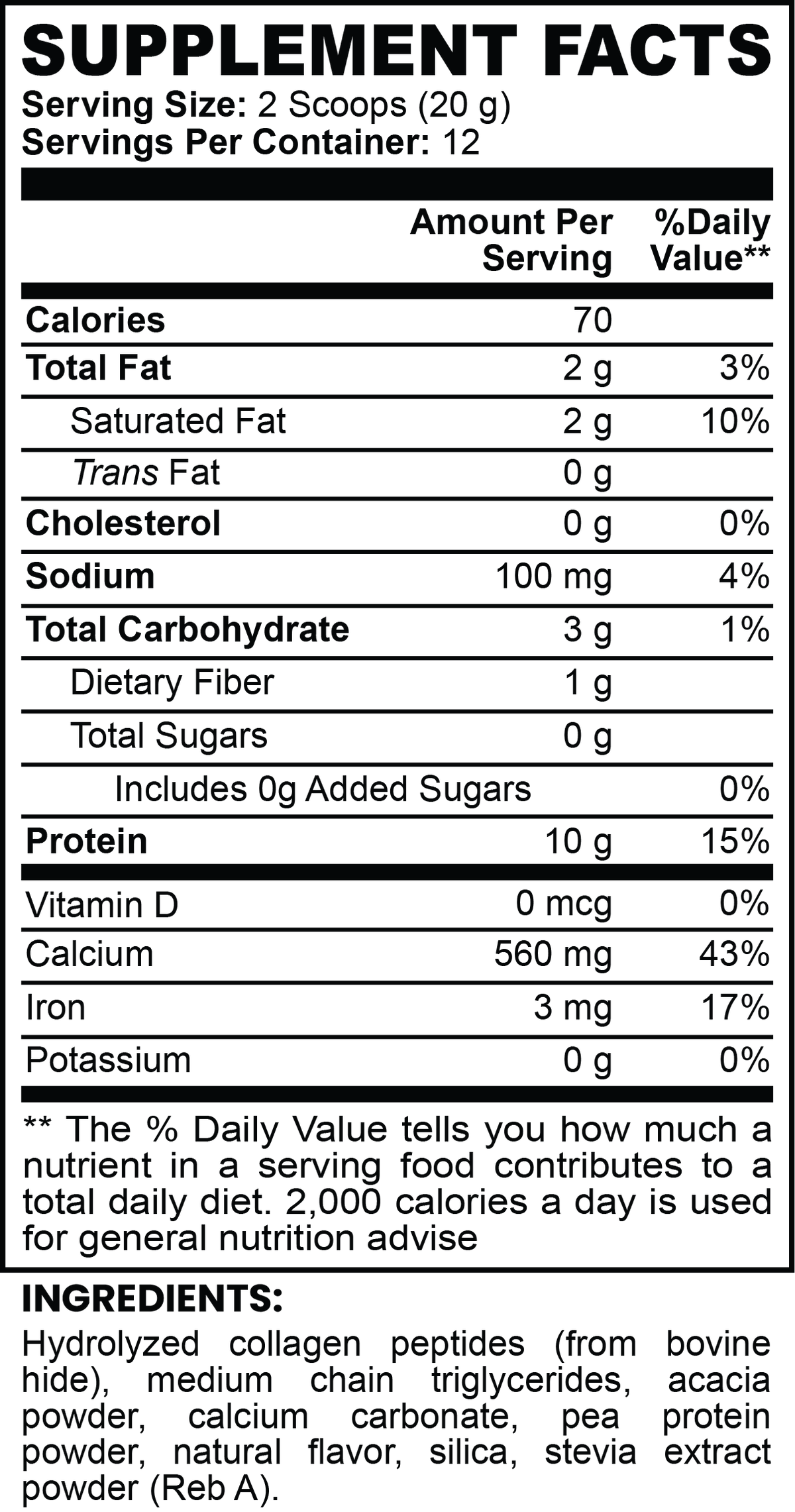 COLLAGEN PEPTIDES - VANILLA